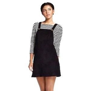 XHILARATION black corduroy overall dress